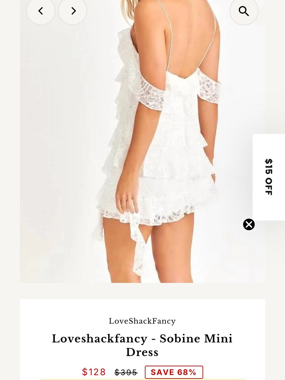 LoveShackFancy Sobine Mini Dress 14-NWT - Picture 2 of 9